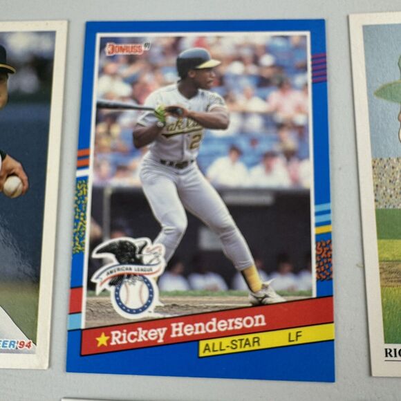 Oakland A’s 12 Card Lot NM Rickey Henderson x7 Reggie Jackson Tim Hudson Kingman - Picture 8 of 13